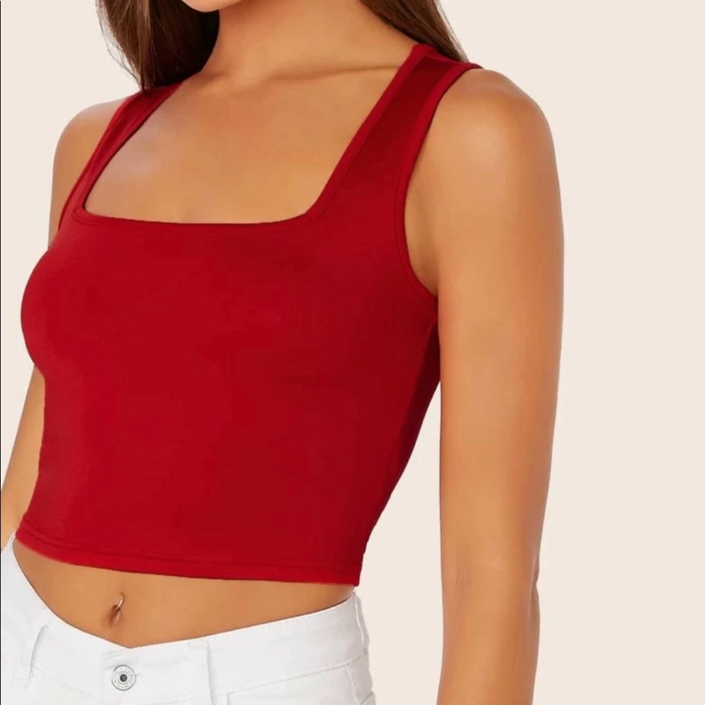 red crop top